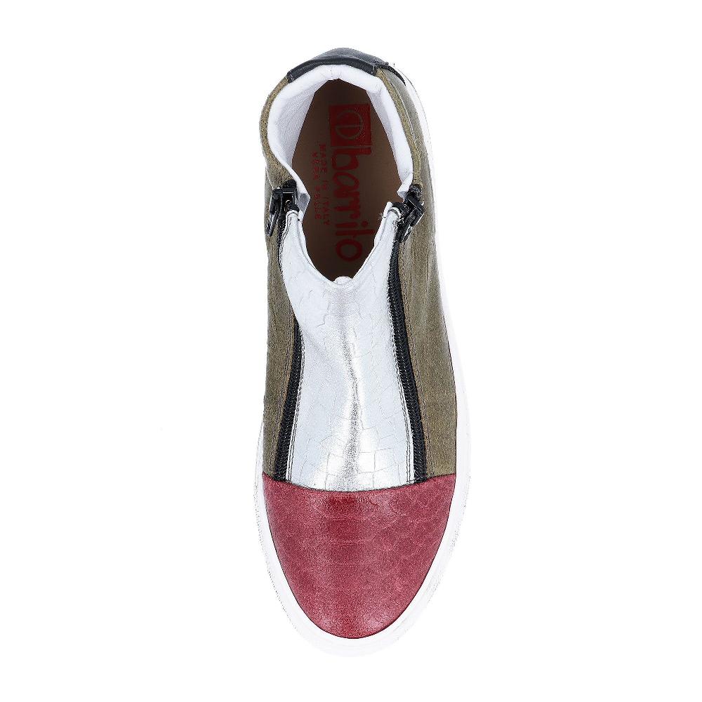 QVC Ebarrito Sneakers In Pelle Con Doppia Zip