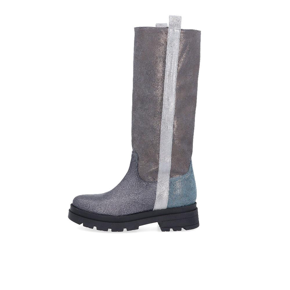 QVC Ebarrito Stivali Alti In Pelle Con Tacco 5 Cm