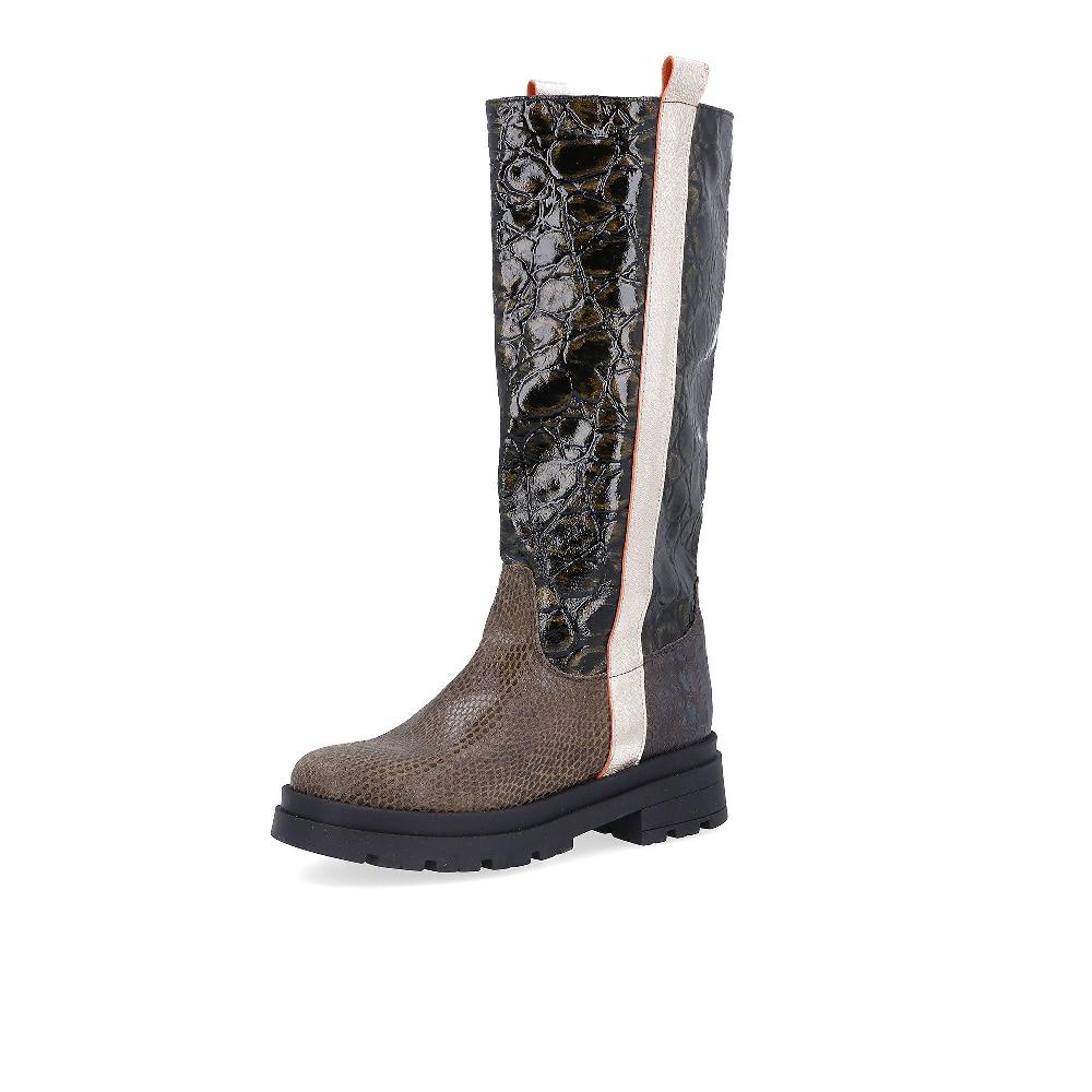 QVC Ebarrito Stivali alti in pelle con tacco 5 cm