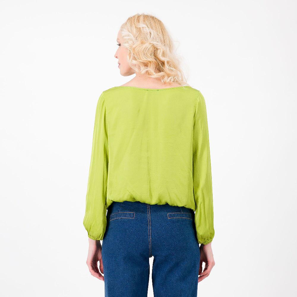 QVC Enjoy Blusa Con Scollo A Barca In Raso
