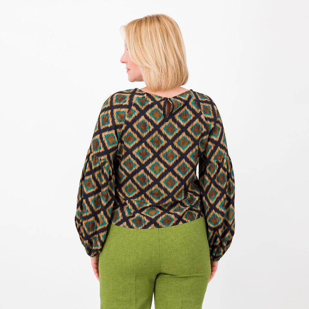 QVC Enjoy Blusa In Popeline Di Viscosa Fantasia