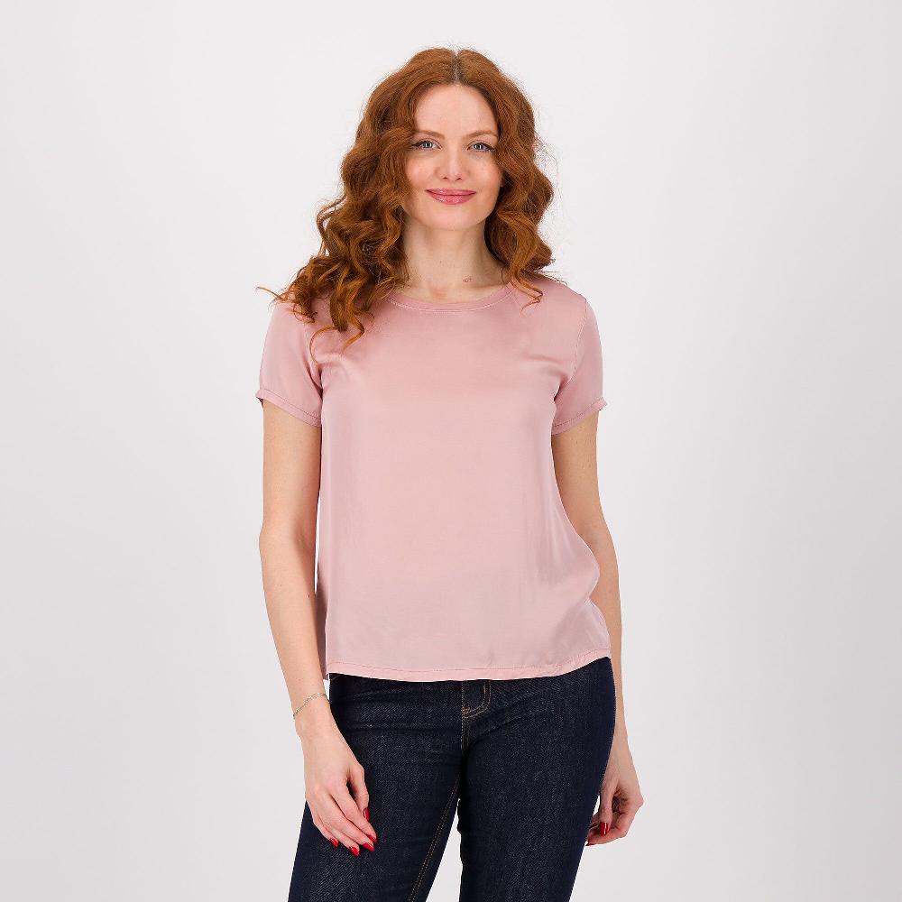QVC Enjoy Blusa in raso con scollo in georgette
