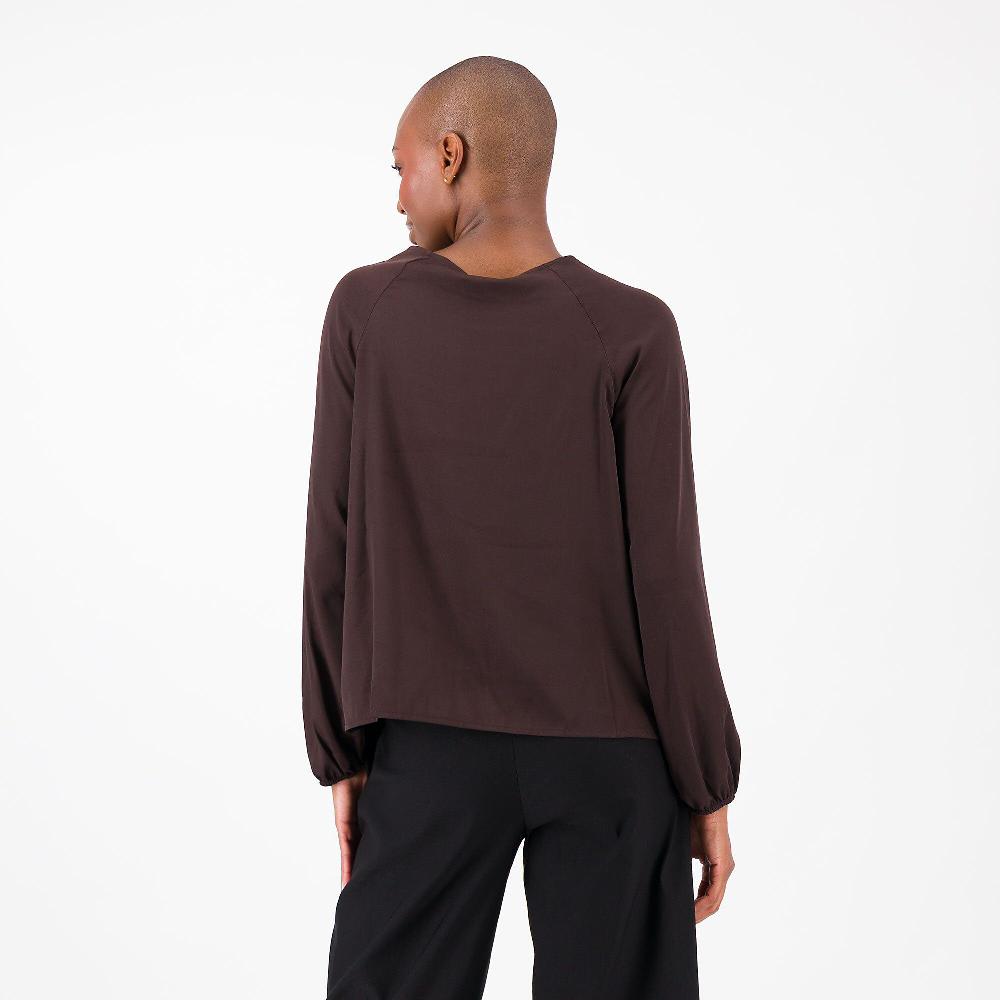 QVC Enjoy Blusa In Raso Motivo Pieghe Con Pizzo