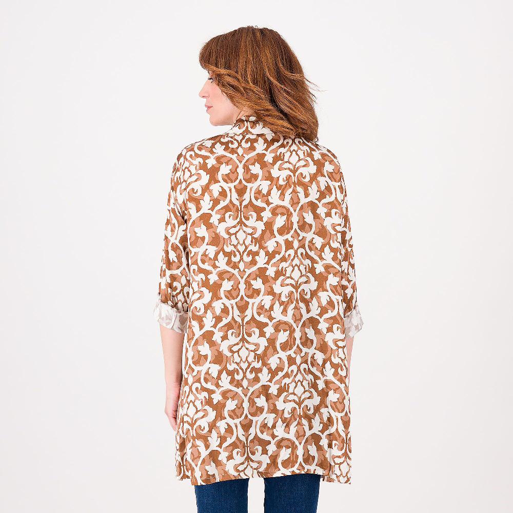 QVC Enjoy Camicione In Twill Di Raso Fantasia