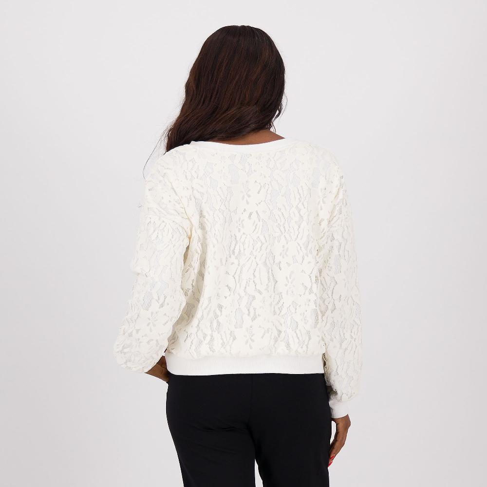 QVC Enjoy Felpa In Pizzo Con Dettagli In Costina