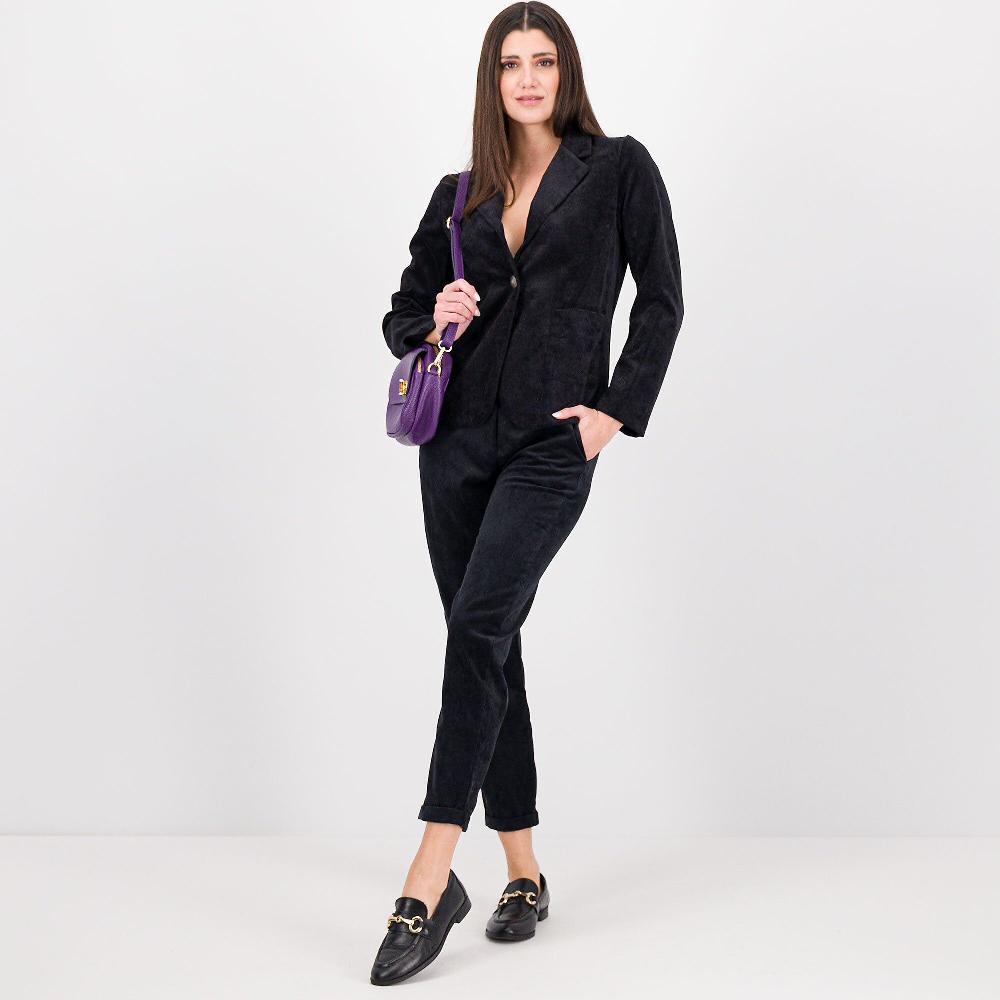QVC Enjoy Giacca In Velluto 2000 Righe Con Tasche