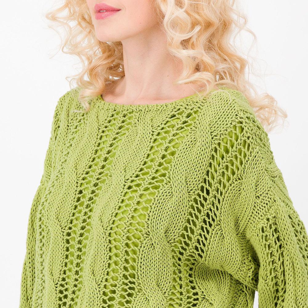 QVC Enjoy Maglia A Trecce In Filato Di Cotone