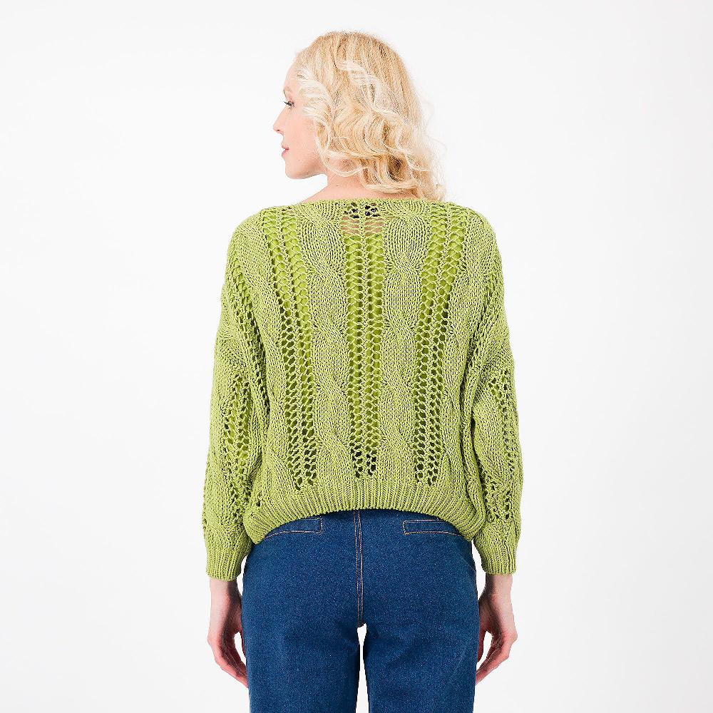 QVC Enjoy Maglia A Trecce In Filato Di Cotone