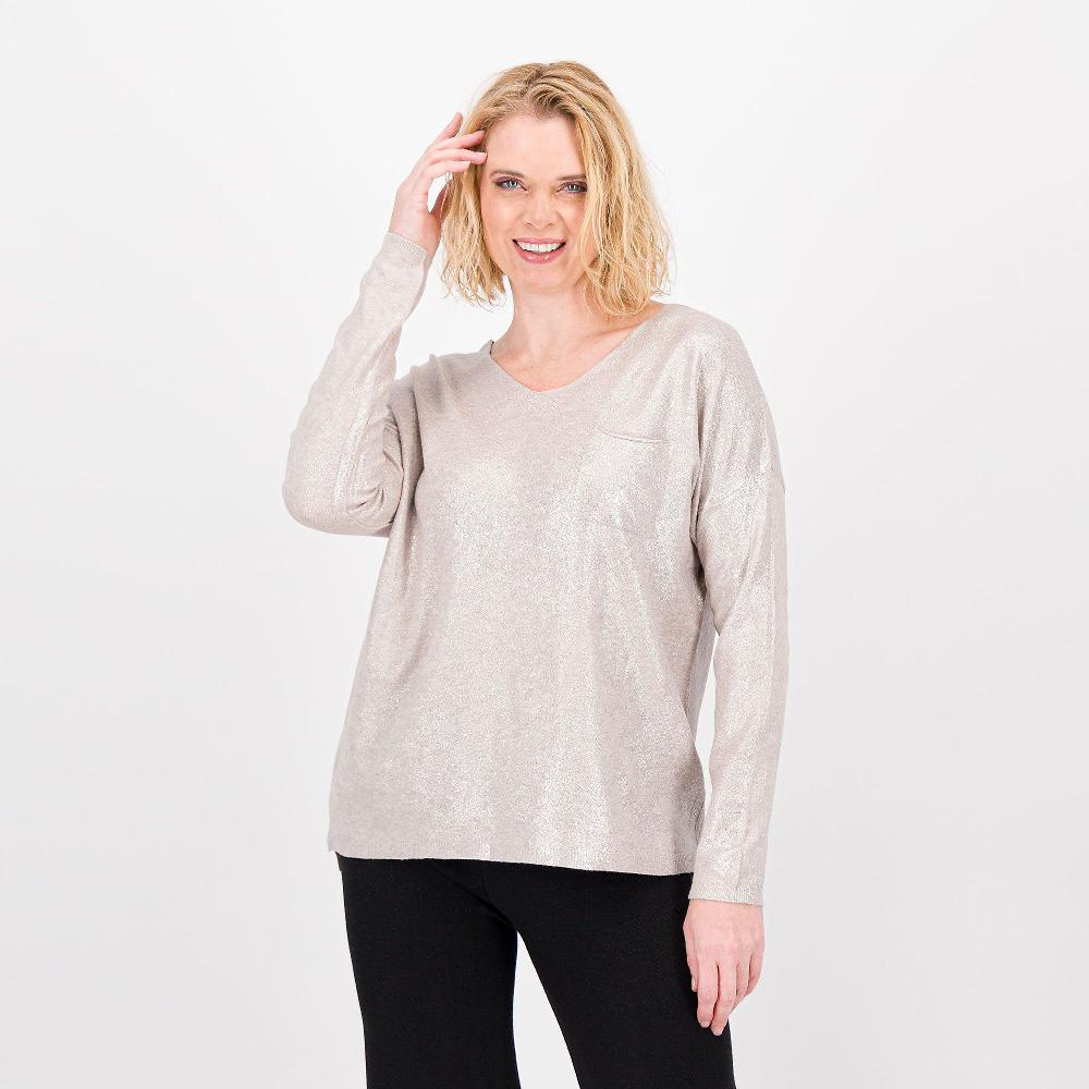 QVC Enjoy Maglia in filato misto viscosa spalmato