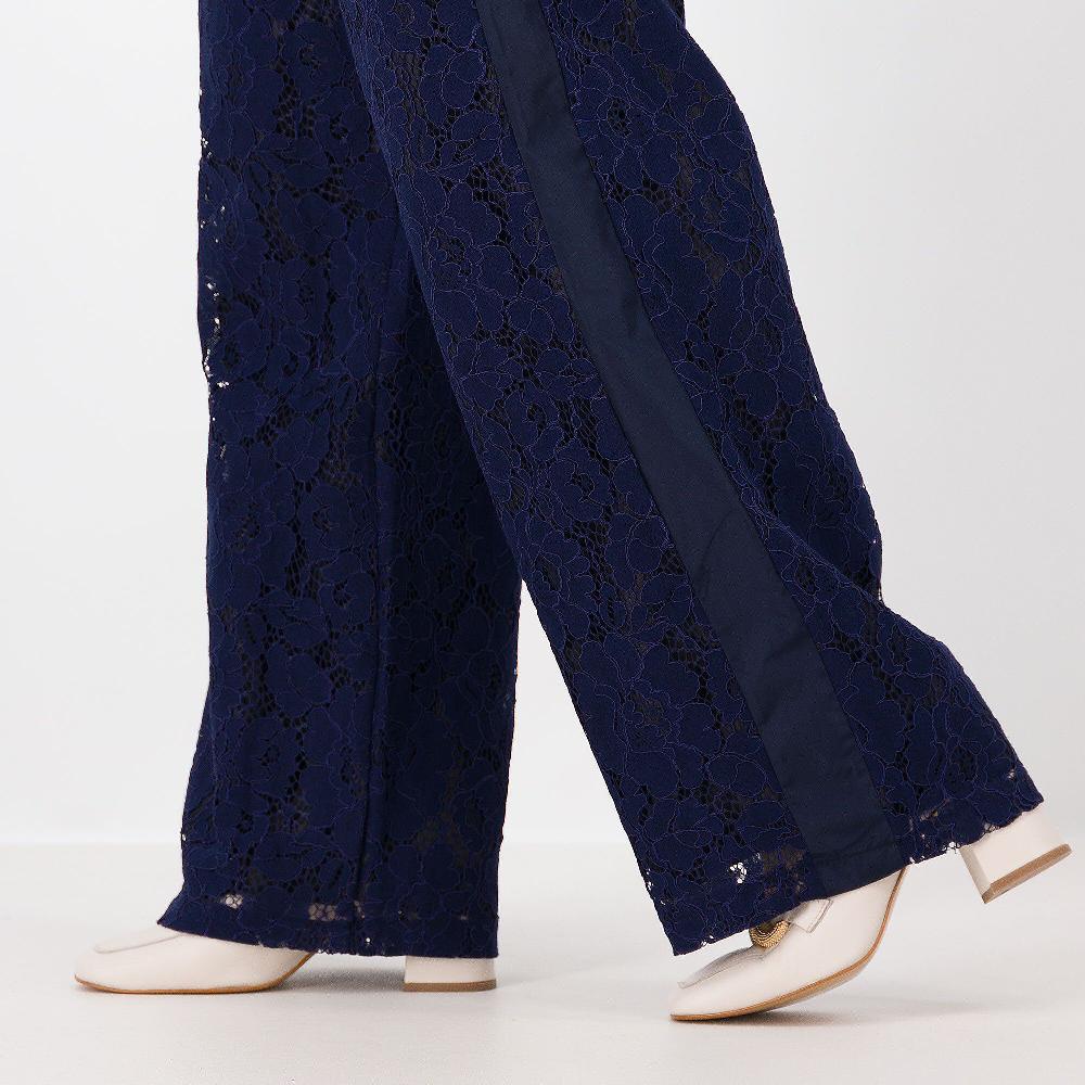 QVC Enjoy Pantaloni Ampi In Pizzo E Taffetà