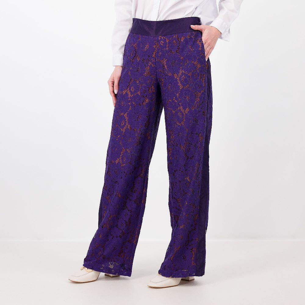 QVC Enjoy Pantaloni ampi in pizzo e taffetà