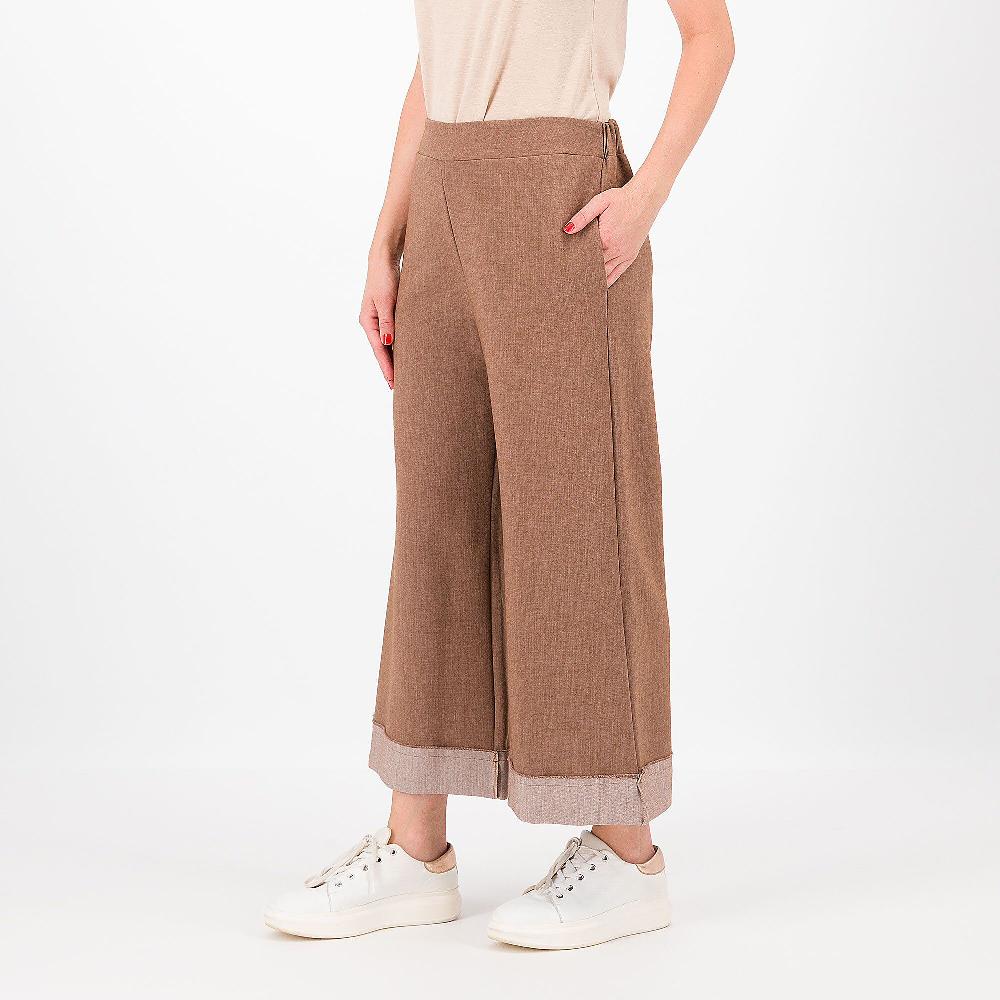 QVC Enjoy Pantapalazzo In Tessuto Effetto Jeans