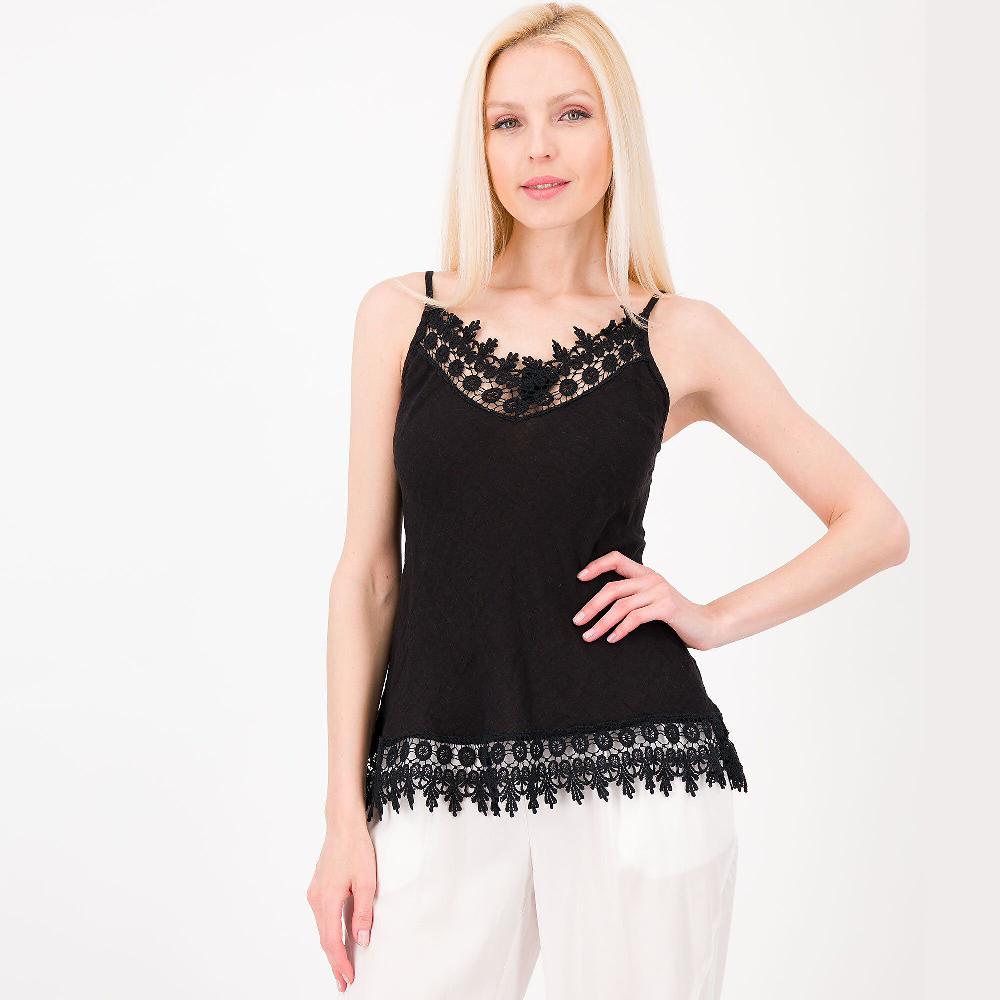 QVC Enjoy Top In Lino Con Pizzo Macramé