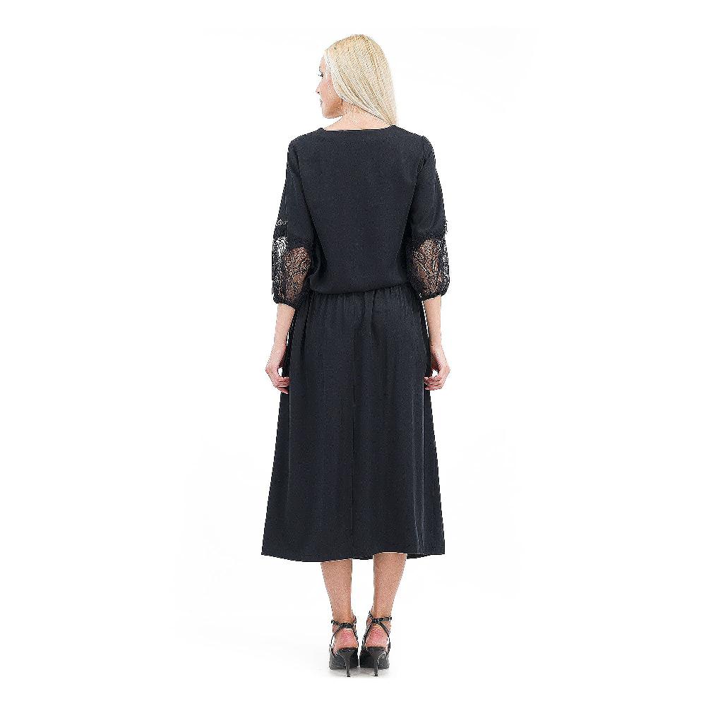 QVC Etoo Abito Lungo In Lyocell Con Pizzo