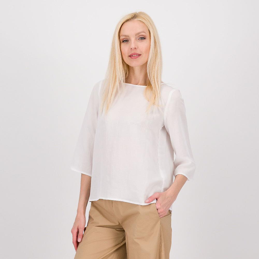 QVC EXTESA Blusa in viscosa e lino con maniche 3/4