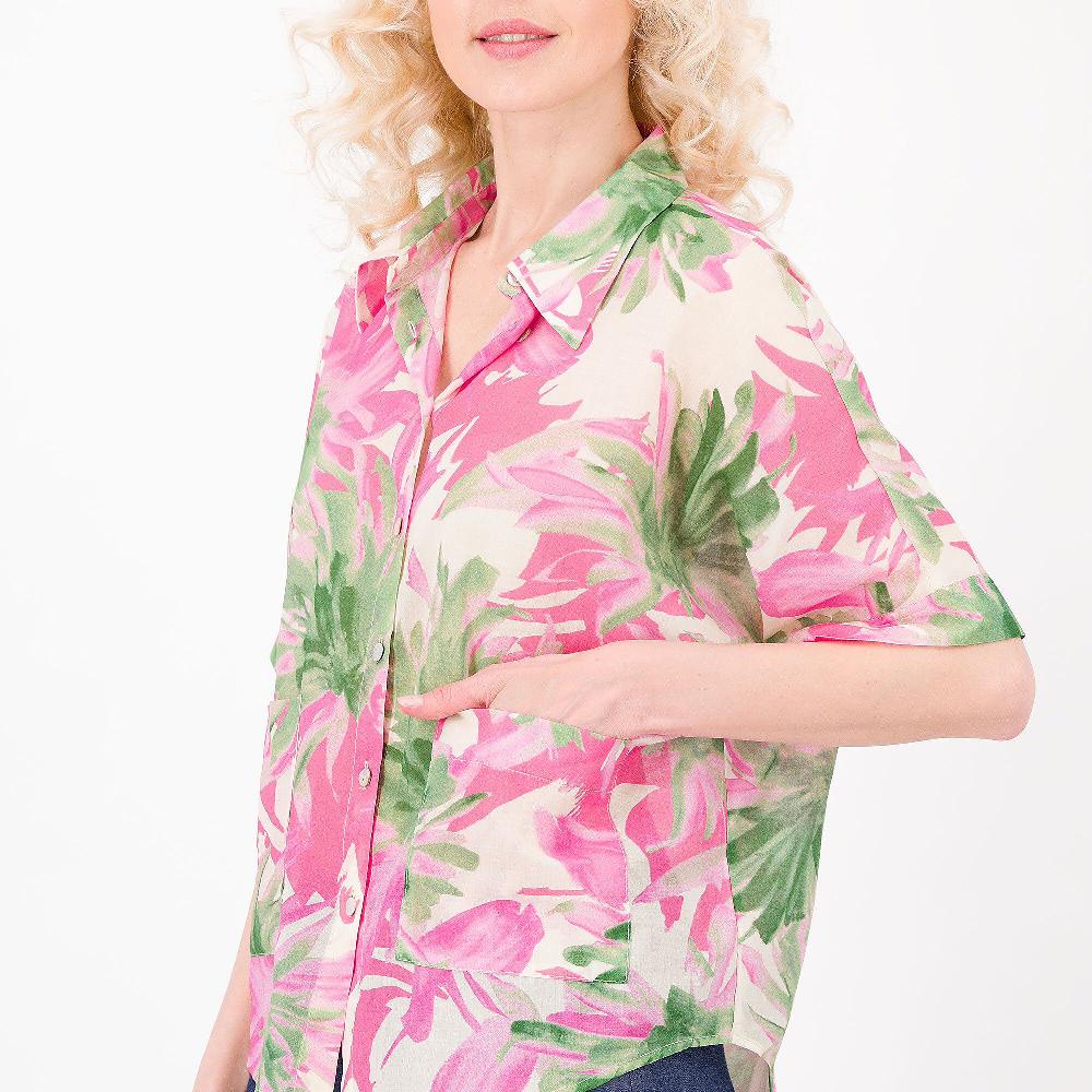 QVC EXTESA Camicia Fantasia In Voile Di Cotone