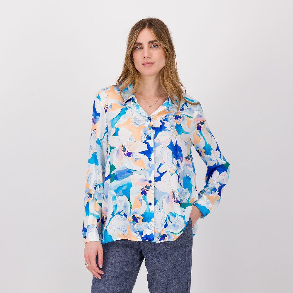 QVC EXTESA Camicia in twill di viscosa fantasia