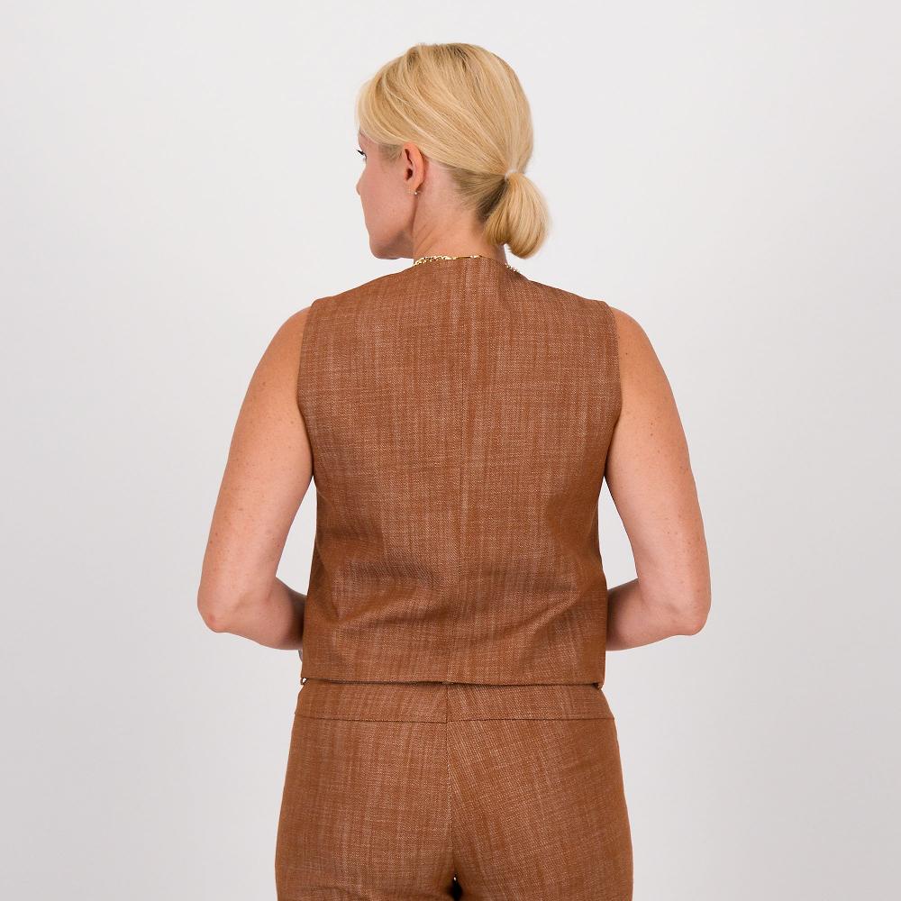 QVC EXTESA Gilet In Jeans Con Scollo A V E Bottoni
