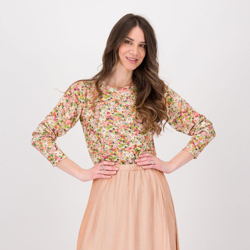 QVC EXTESA Maglia fantasia a maniche lunghe