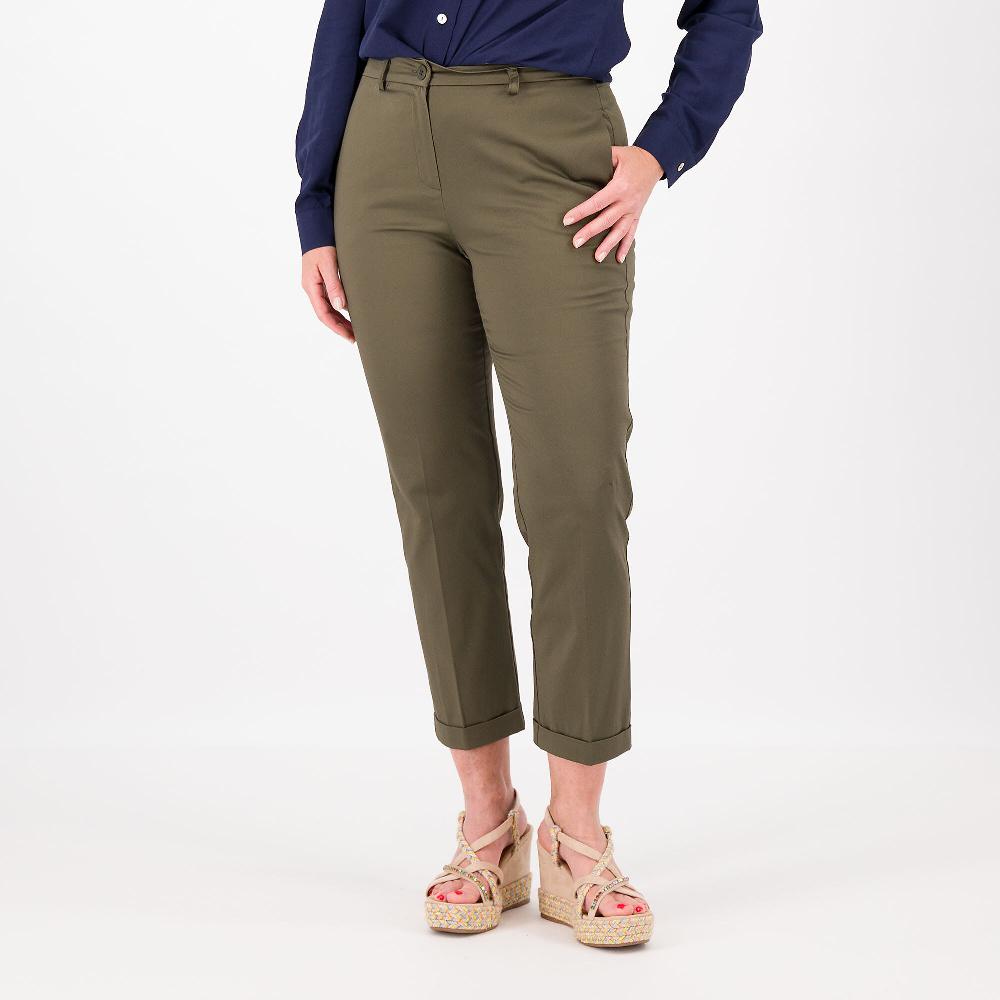 QVC EXTESA Pantaloni a sigaretta in raso di cotone