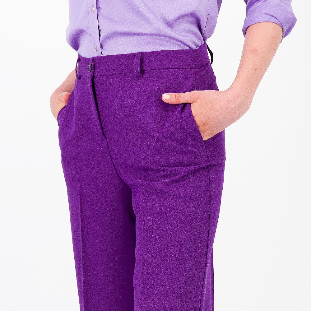 QVC EXTESA Pantaloni Ampi In Crépe Con Risvolto