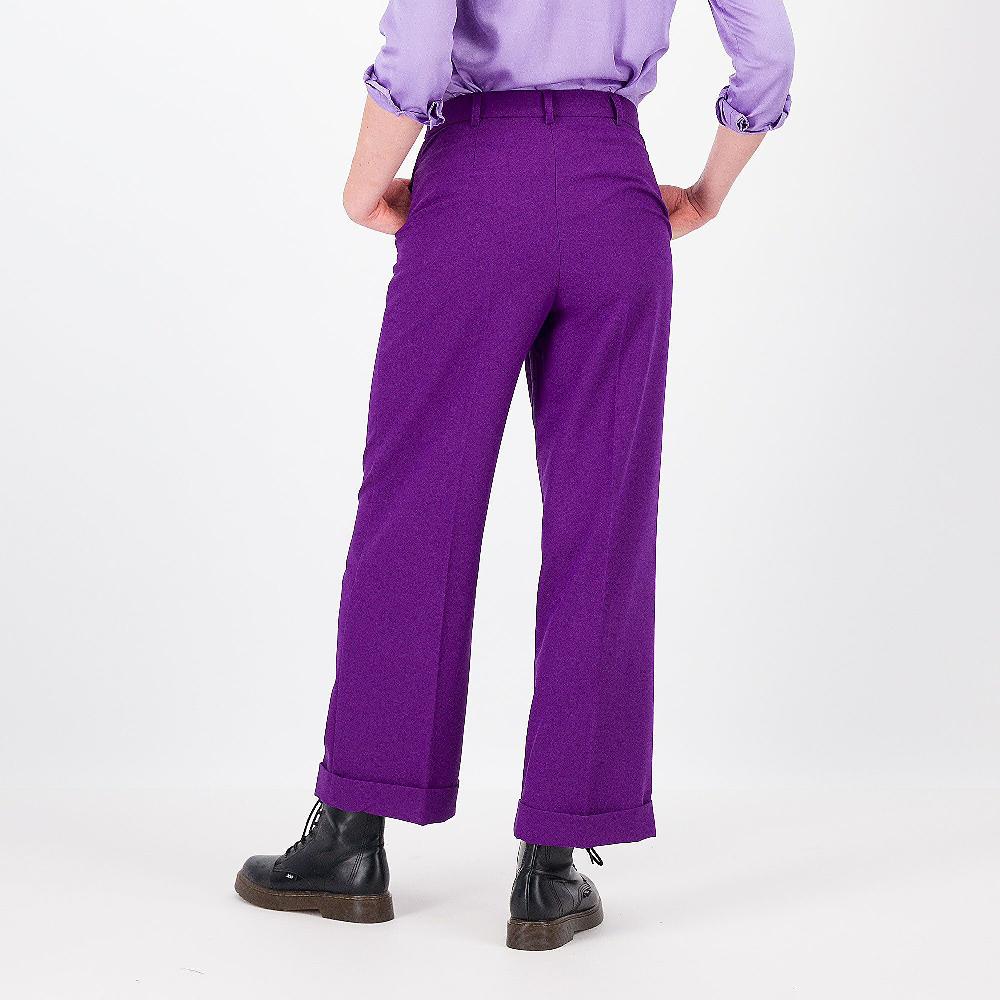 QVC EXTESA Pantaloni Ampi In Crépe Con Risvolto