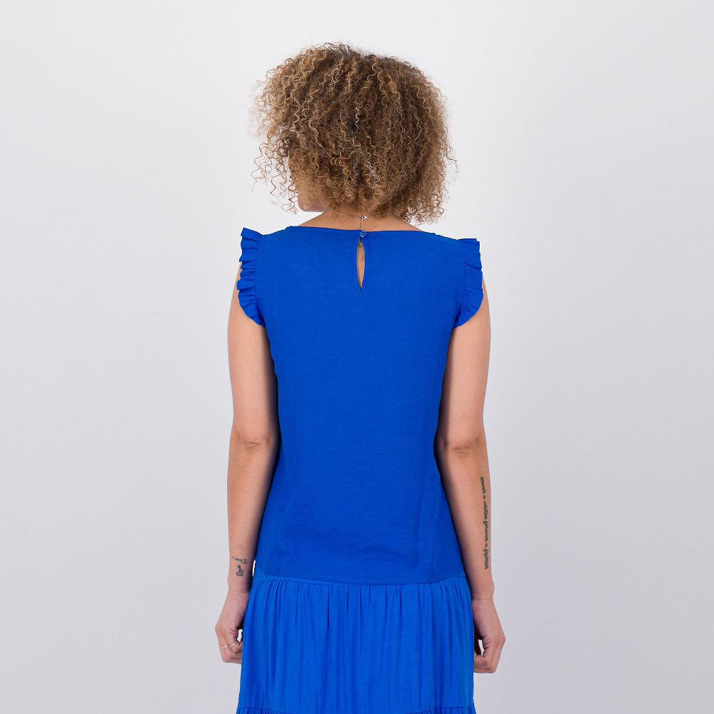 QVC EXTESA Top Smanicato Viscosa Lino