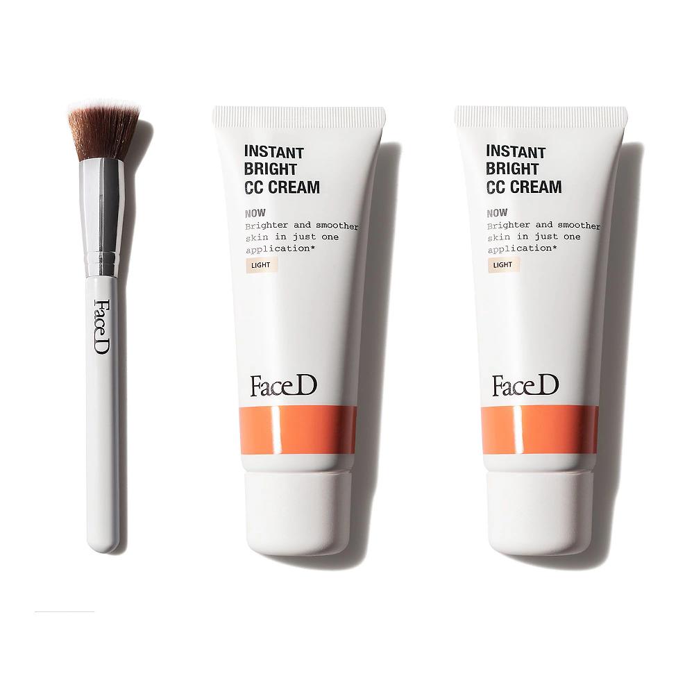 QVC Face-D CC Cream con SPF20 e pennello (2 pz)