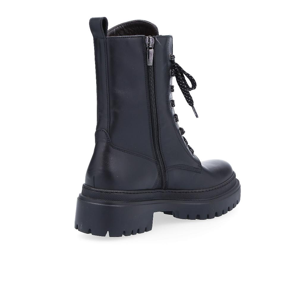 QVC FAIRE Biker In Pelle Suola Tipo Carrarmato