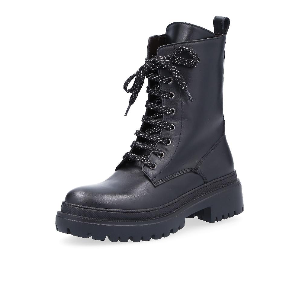 QVC FAIRE Biker in pelle suola tipo carrarmato