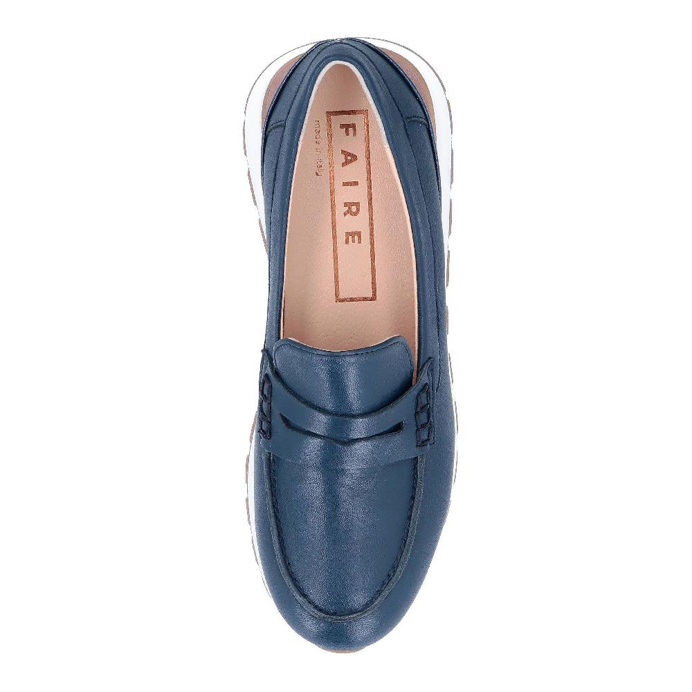 QVC FAIRE Mocassino In Pelle Con Zeppa 4 Cm