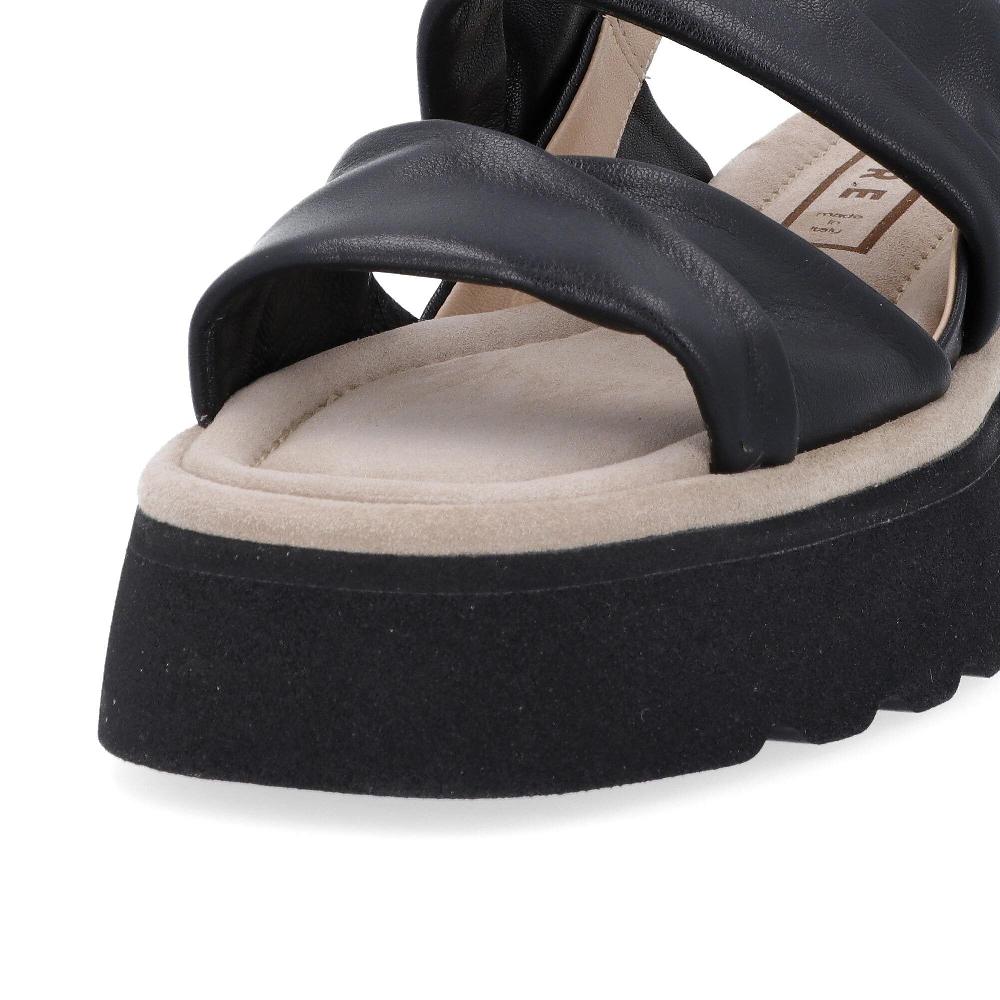 QVC FAIRE Sandalo Con Fasce In Pelle Zeppa 5 Cm