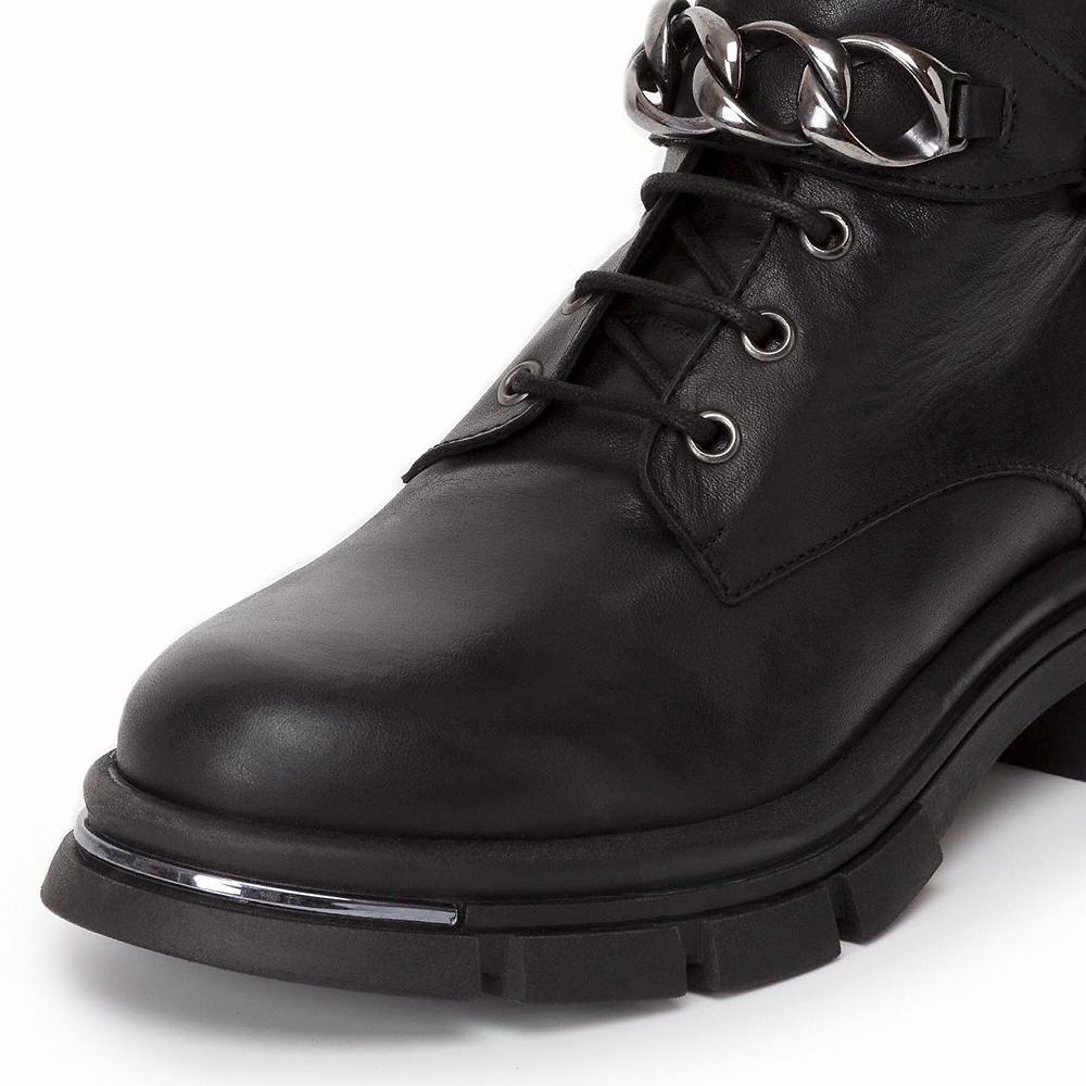 QVC Galieti Anfibi In Pelle Con Catena Tacco 5cm