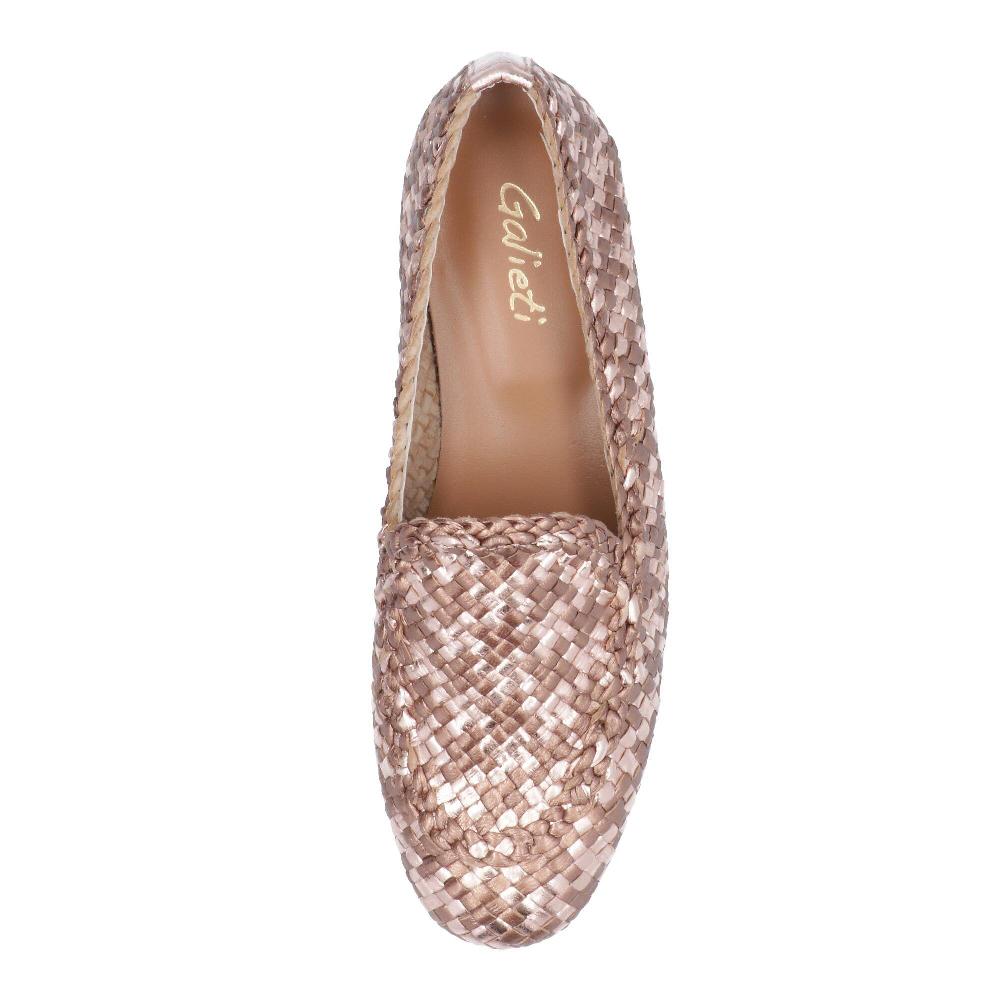 QVC Galieti Ballerina In Pelle Laminata Tacco 2 Cm