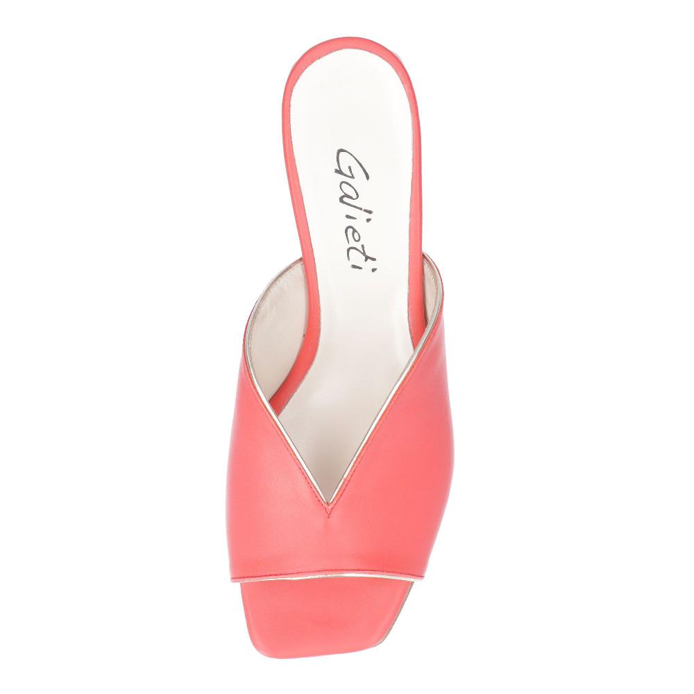 QVC Galieti Ciabattine In Pelle Con Tacco 4 Cm