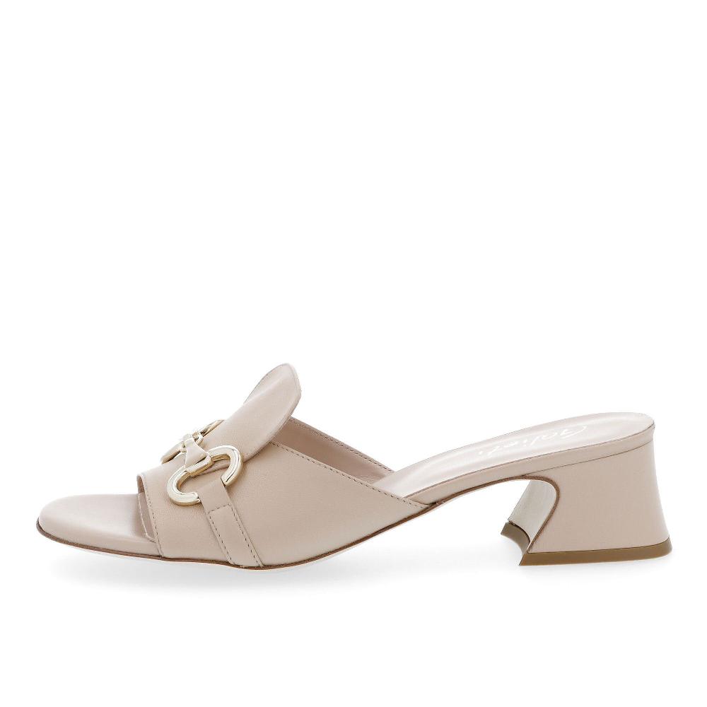 QVC Galieti Sabot In Pelle Con Morsetto Tacco 5 Cm