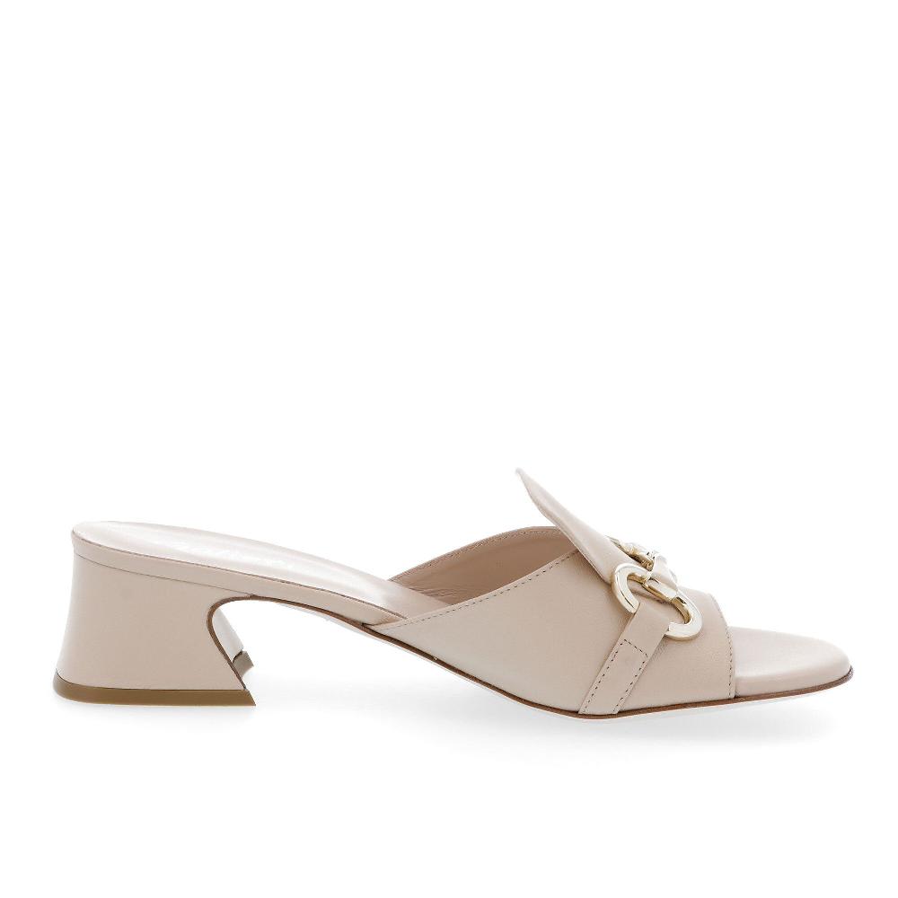 QVC Galieti Sabot In Pelle Con Morsetto Tacco 5 Cm