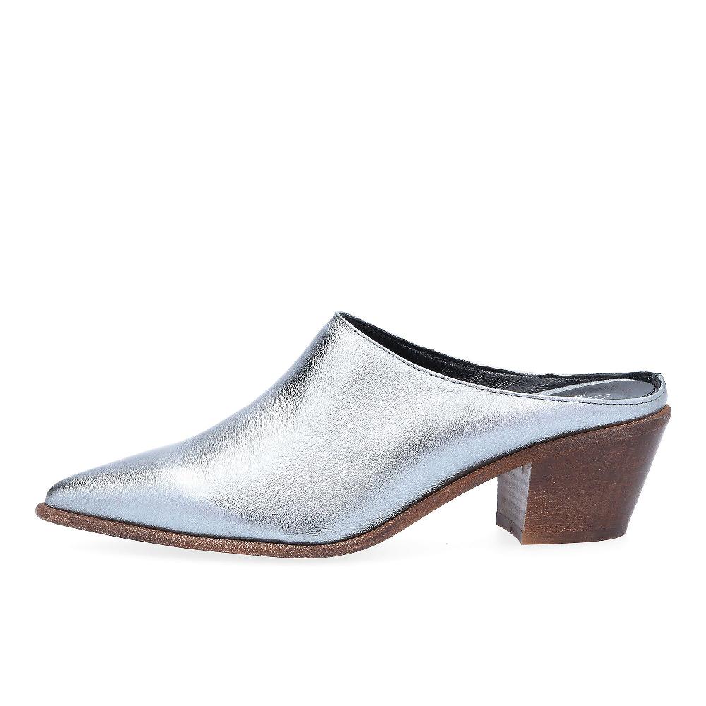 QVC Galieti Sabot Sfilata In Pelle Laminata