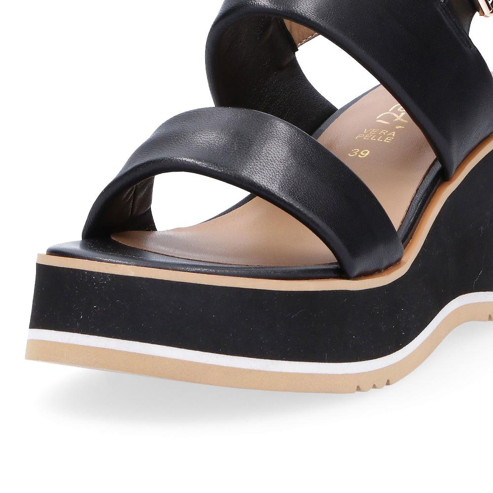 QVC Galieti Sandali In Pelle Con Fasce E Cinturino