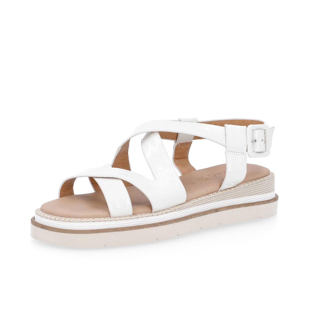 QVC Galieti Sandali in pelle con suola carrarmato