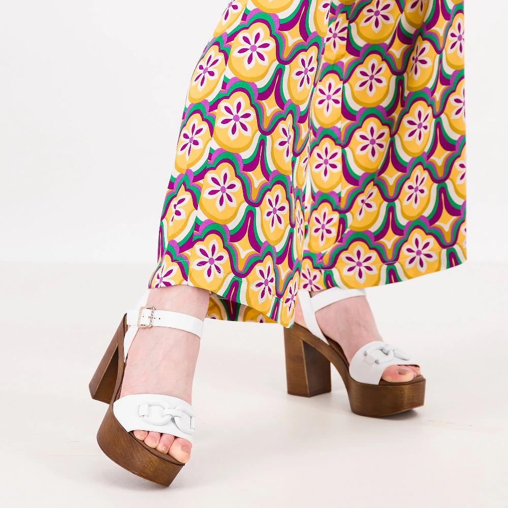 QVC Galieti Sandali in pelle con tacco 10 cm