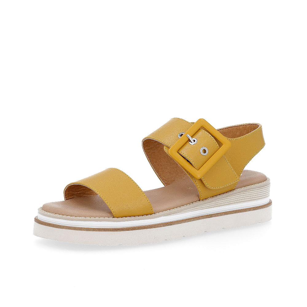 QVC Galieti Sandali in pelle con zeppa 4 cm
