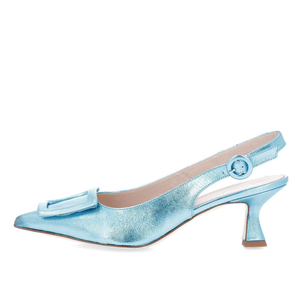 QVC Galieti Slingback In Pelle Laminata Tacco 5 Cm