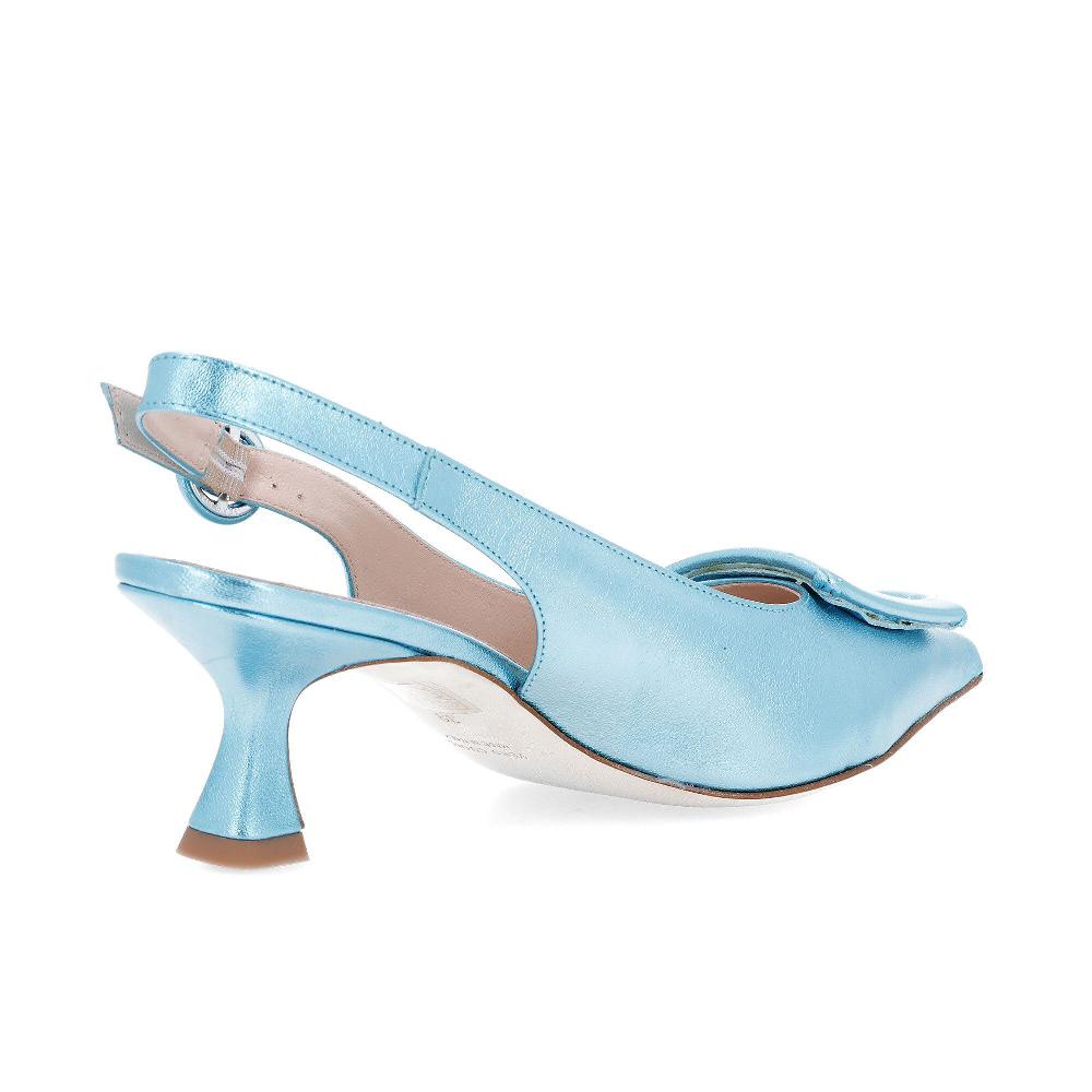 QVC Galieti Slingback In Pelle Laminata Tacco 5 Cm
