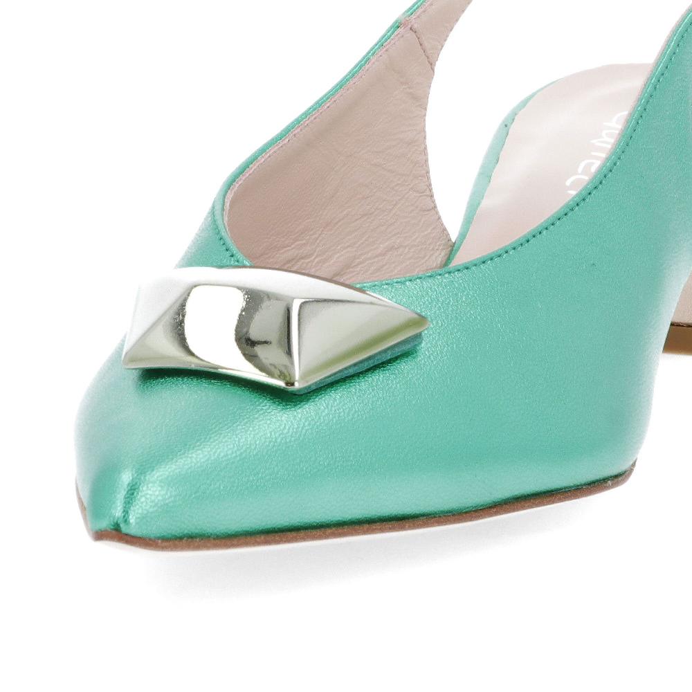 QVC Galieti Slingback In Pelle Metalizzata