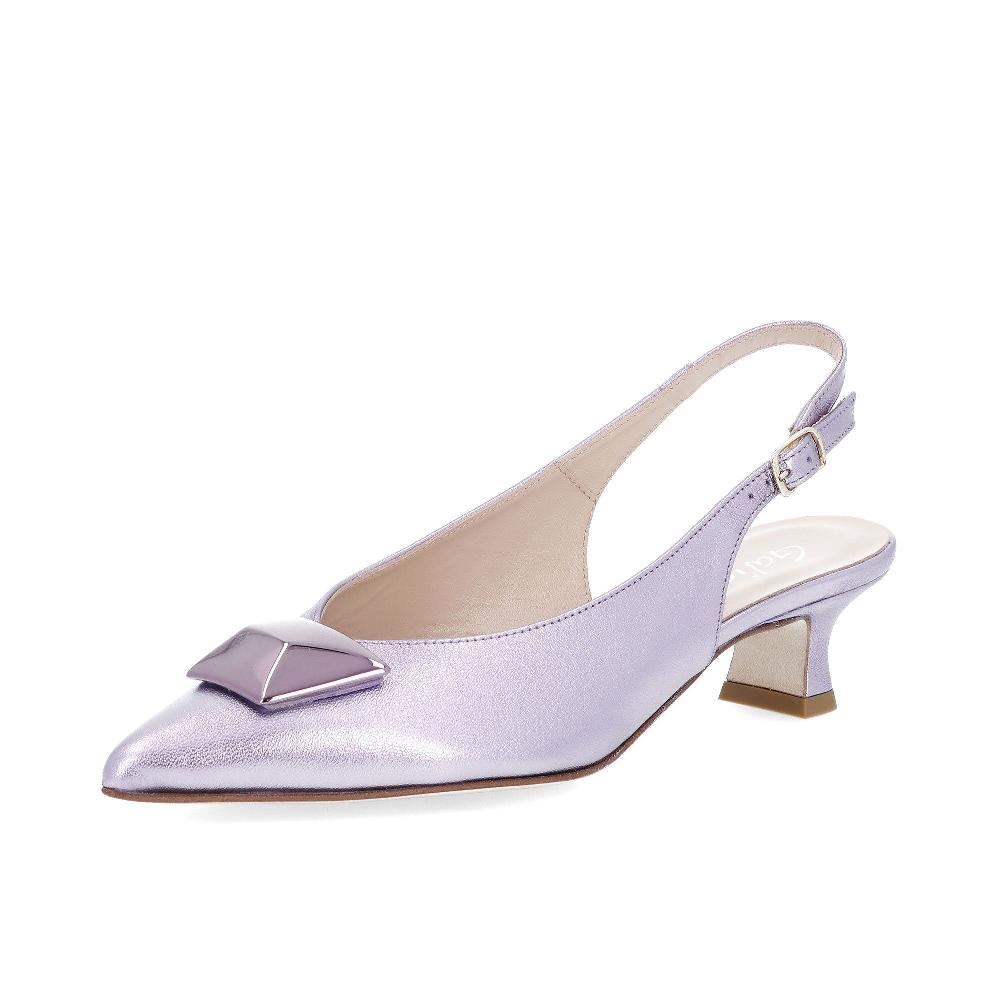 QVC Galieti Slingback in pelle metalizzata