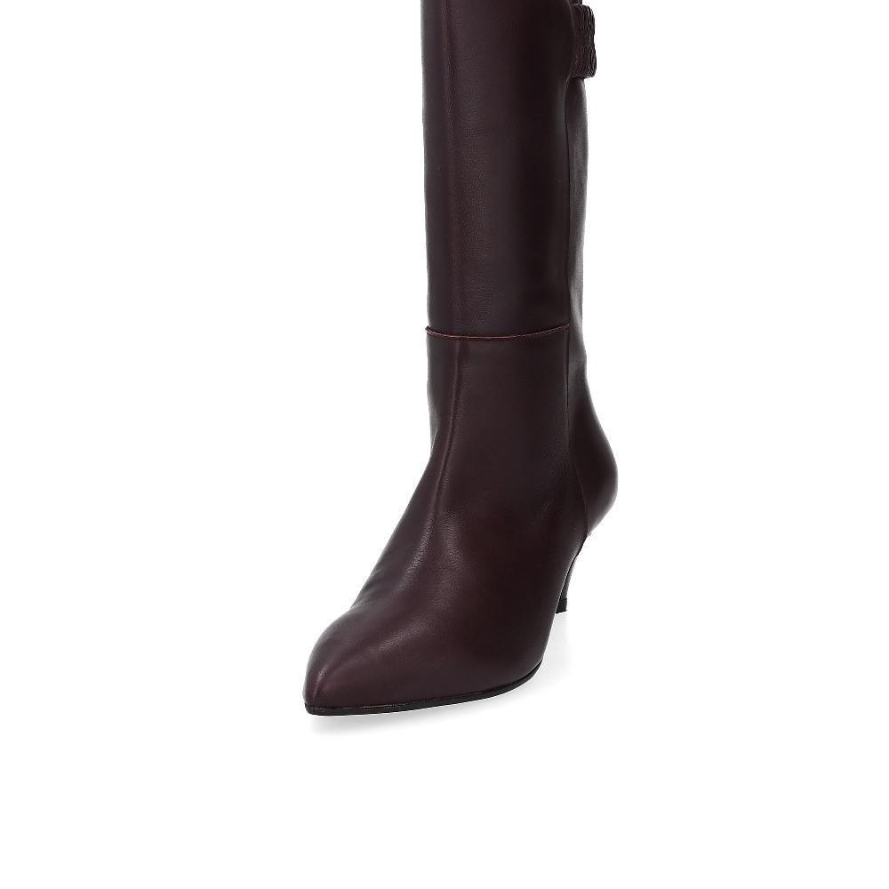 QVC Galieti Stivale In Pelle 3/4 Piazzato Dietro