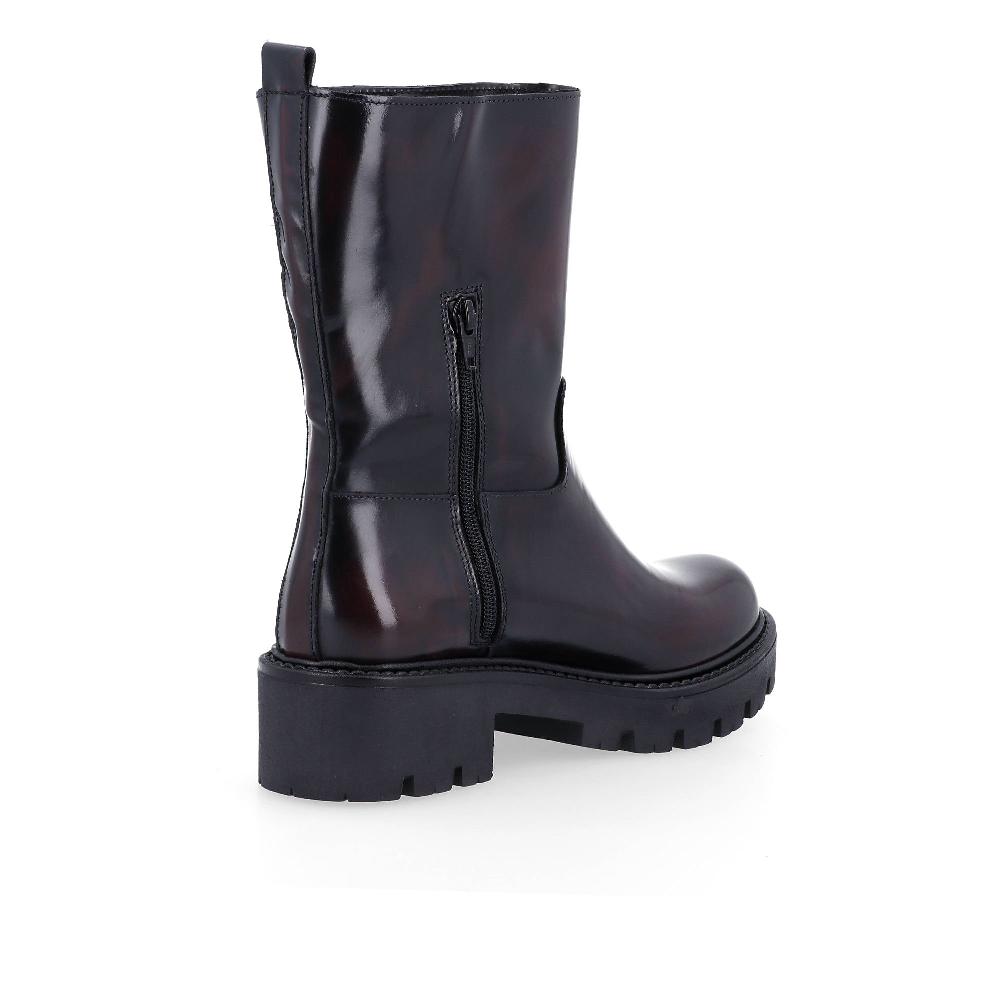 QVC Galieti Stivaletti Biker In Pelle Abrasivata