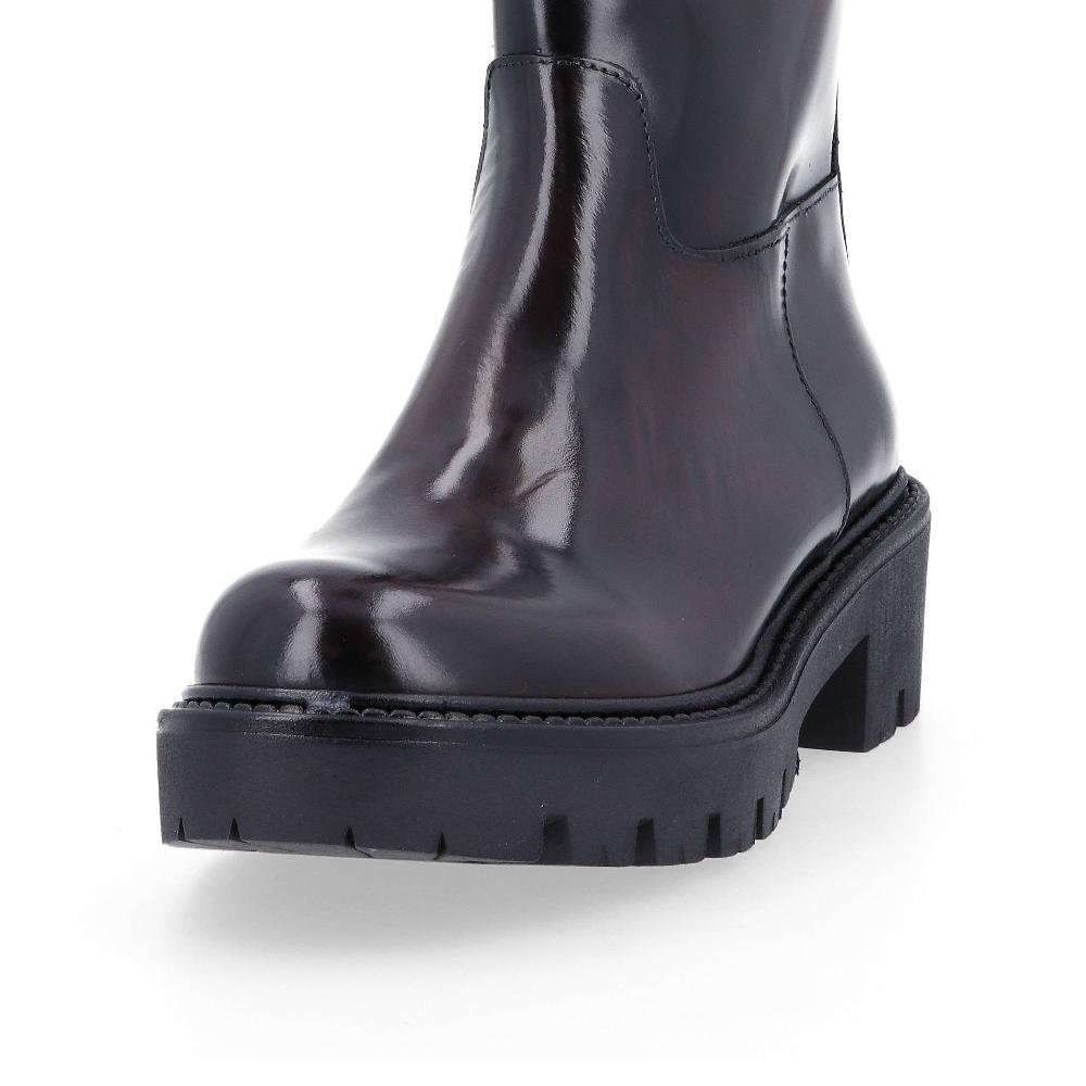 QVC Galieti Stivaletti Biker In Pelle Abrasivata