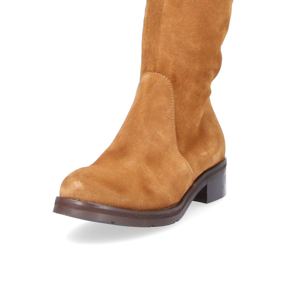 QVC Galieti Stivali In Crosta Con Bavaro Tacco 4cm